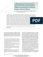 Therapeutic Management For Immediate Implant Placement in Sites With Periapical Deficiencies Where Coronal Bone Is Present: Technique and Case Report