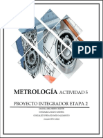 Metrología: Actividad 5 Proyecto Integrador Etapa 2