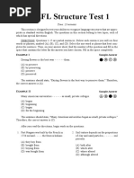 TOEFL Structure Test 1