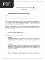 Cryptocurrency & Blockchain - Assignment