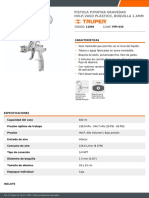 Pistola P/Pintar Gravedad HVLP, Vaso Plástico, Boquilla 1.4Mm