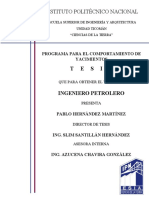 Programa para El Comportamiento de Yacimientos