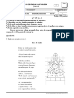 Prova PB Lingua Portuguesa 4ano Manha 1bim