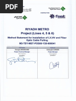 M3-TSY-MST-POS00-Y20-000041 - Installation of LV, HV and Fiber Optic Cable Pulling - AC