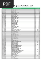 MTD Spare Parts List N10