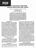 Effect of Thermal Aging On Impact Strength ABS