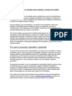 El Aprendizaje y Su Relación Con Los Métodos y Técnicas de Estudios