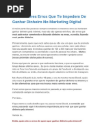 Os 3 Maiores Erros Que Te Impedem de Ganhar Dinheiro No Marketing Digital