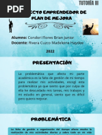 Proyecto Emprendedor de Plan de Mejora