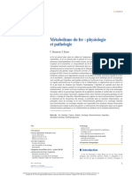 Métabolisme Du Fer: Physiologie Et Pathologie: C. Beaumont, Z. Karim