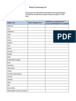 Vs - Medical Terminology List