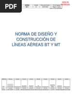 N011 Norma de Diseño y Construcción de Líneas Áereas BT y MT