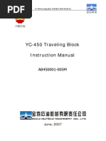 YC450 Traveling Block Instruction Manual