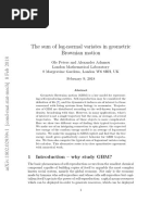 The Sum of Log-Normal Variates in Geometric Brownian Motion