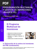 El Programa Multianual de Inversiones