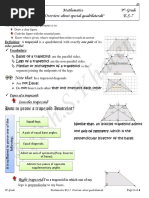 Lycée Des Arts: Mathematics 9 - Grade Name: - . - . - . - . - . "Overview About Special Quadrilaterals"