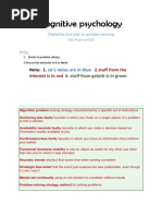 Cognitive Psychology Unit 3 B