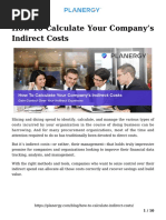 How To Calculate Indirect Costs