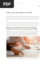 Cómo Crear Una Empresa en Chile en Seis Pasos - MLP