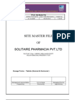 Site Master File: OF Solitaire Pharmacia PVT - LTD