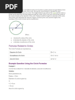 Circle Formulas