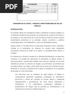 Consumo de Alcohol y Drogas Como Problemas de Salid Publica.