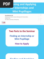 Finding and Applying For Internships and Mini Pupillages 2021