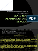 Jenis-Jenis Pendidikan Luar Sekolah