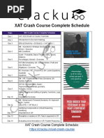 XAT Crash Course Complete Schedule