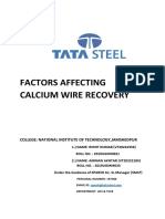 Factors Affecting Calcium Wire Recovery