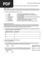 Biol-111 - Mendelian Genetics Worksheet