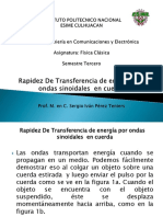 Rapidez de Transferencia de Energía Por Ondas Sinoidales en Cuerda