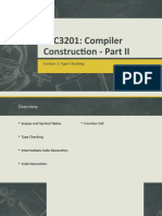 CSC3201 - Compiler Construction (Part II) - Lecture 1 - Type Checking