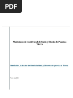 Informe de Medicion, Calculo de Resistividad y Diseño de Puesta A Tierra