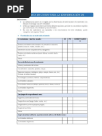 Lista de Cotejo para La Identificación de Fortalezas