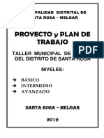 Plan de Trabajo Taller de Musica Santa Rosa 2019