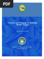 Content and Pedagogy in Teaching Mother Tongue: Ma. Nelia Abarca-Valero