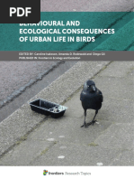 Behavioural and Ecological Consequences of Urban Life in Birds