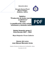 Ensayo La Gamificación Como Estrategia de Enseñanza y Elemento Motivador.