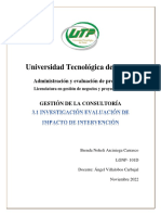 3.1 Investigación Evaluación de Impacto de Intervención