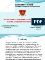 Sage University Indore: "Enhancement of Antenna Performance With Reduction of VSWR Using Dielectric Resonator Antenna"