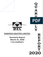 Q U A R T E R L Y R E P O R T: Dawood Equities Limited Quarterly Report March 31, 2020 (Un-Audited)