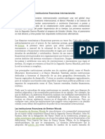 Breve Historia de Las Instituciones Financieras Internacionales