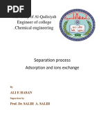 Adorption Separation Process