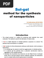 Sol Gel Method For The Synthesis of Nano