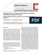 Estrategias Frente A La Hipoxemia Refractaria en El Síndrome de Dificultad Respiratoria Del Adulto