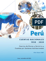 Perú: Cuentas Nacionales 1950-2020. Cuentas de Bienes y Servicios y Cuentas Por Sectores Institucionales