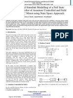 MATLAB and Simulink Modelling of A Full State Observer Controller of Armature Controlled and Field Controlled DC Motor Using State Space Approach