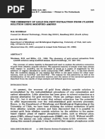 The Chemistry of Gold Solvent Extraction From Cyanide Solution Using Modified Amines