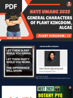 Neral Characters of Plant Kingdom, Algae